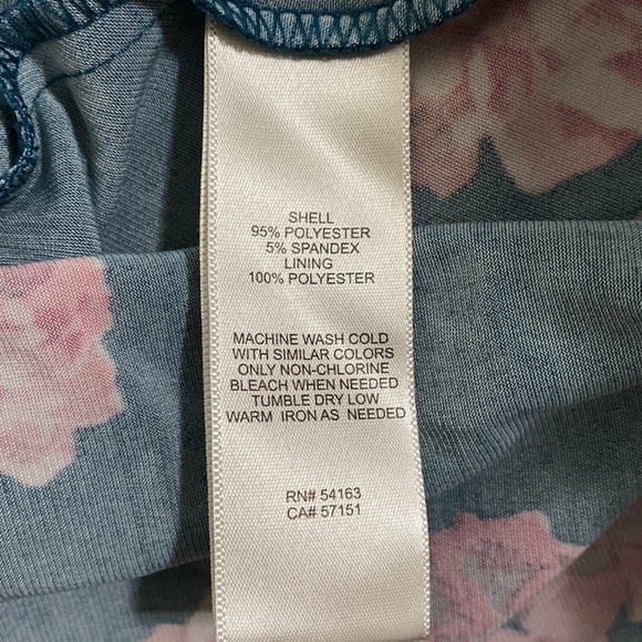 Eliza J matte jersey stretch knit floral print midi dress size 24W - Picture 12 of 13